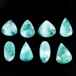 หินเฮมมิมอร์ไฟต์อาเกตสีน้ำเงินธรรมชาติ ขายส่งแบบคาโบชอง สำหรับทำเครื่องประดับ สั่งทำได้ คุณภาพสูง แนะนำเป็นอย่างยิ่ง ขนาด 10-30 มม. - Product Image 2