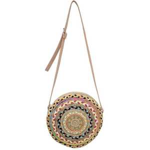 Bolso Tote Redondo de Yute Natural Ecológico, Bolso de Hombro Hecho a Mano - Product Image 5