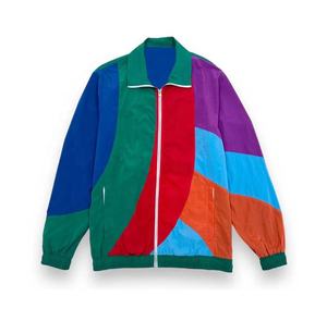 Fabrication de veste de pluie imperméable et respirante personnalisée 100% polyester grande taille en nylon de haute qualité veste coupe-vent à blocs de couleurs - Product Image 1