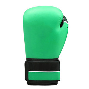 Gants d'entraînement de boxe en PU vert avec fermeture Velcro, maille respirante pour adultes, fermeture auto-agrippante en maille respirante - Product Image 2