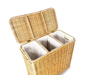 Artex HaiNam <b>Rectangular</b> Natural Rattan <b>Storage</b> <b>Basket</b> With Lid And Handles Rustic Multi-Purpose Organizer For Laundry <b>Storage</b> - Product Image 3