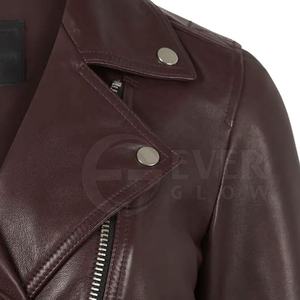 Vêtements d'hiver Veste en cuir à manches longues pour femmes Slim Fit Casual Design Ladies Leather Jacket - Product Image 6