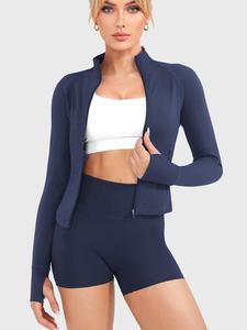 Veste de sport pour femme, respirante, en polaire, à manches longues, pour l'entraînement en salle de sport - Product Image 4