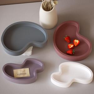 Irregular Plate Storage Accessories Gypsum Epoxy <b>Resin</b> <b>Silicone</b> <b>Mold</b> - Product Image 4