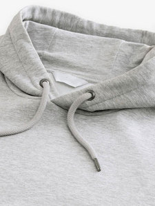 Sweat-shirt à capuche unisexe surdimensionné noir corail, couleur unie, décontracté, en polaire tissée, avec poches, pour l'hiver, polyester/coton - Product Image 5