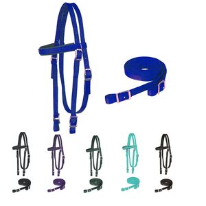 Cabezada para Caballo con Riendas, Diadema Acolchada de Nailon, Varios Colores, Azul Rey - Product Image 1