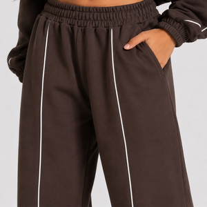 Pantalones Deportivos Casuales para Niña, Estilo Jogger con Contraste de Color, Talla Grande, Felpa Premium, Personalizables (OEM) - Product Image 3