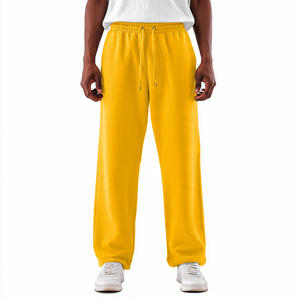 Winter Flare Sweatpants Men 100% Cotton Polyester Baggy Fleece <b>Trouser</b> Pajama Streetwear <b>Drawstring</b> Waist Flare Sweatpants Men's - Product Image 1