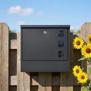 Buzón Decorativo de Acero Estilo Europeo Vintage con Recubrimiento en Polvo y Diseño Floral para Uso en Exteriores, Hogar y Jardín - Product Image 1