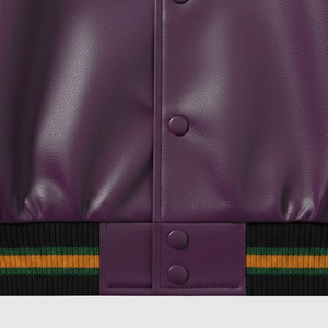 Chaquetas Varsity de Invierno para Hombre, Color Personalizado, Estilo Urbano, Cuello Alto, Cierre de un Solo Botón - Product Image 6