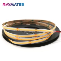 Tek renk 480leds doğal beyaz koçan Led şerit işık 24v IP20 Flex Cob Led şerit ticari aydınlatma için 4000K 12w Cob şerit
