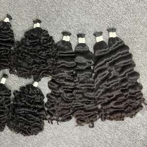 Lots de Cheveux Naturels Double Drawn en Gros pour Vendeurs – Extensions de Cheveux Humains Vietnamiens Bouclés Doux en Vrac - Product Image 2