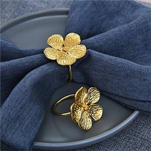 Elegant Gold Plated Napkin Rings Decorative Table Accessory for Weddings Parties and Banquets Stainless Steel Napkin Holder - Product Image 5