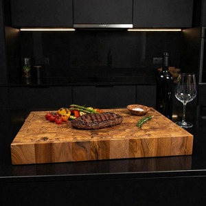 Planche à découper en bois faite à la main, planche à hacher en bois massif de haute qualité - Product Image 2