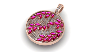 Premium Trendy Women Fashion 925 <b>Silver</b> Sterling Rose Gold Plated Gemstone Moissanite Custom Circle Pendant Charm <b>Necklace</b> Party - Product Image 5