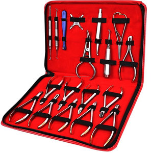 WORLD PRECISION SURGICAL Dental Extraction Forceps <b>Set</b> Stainless Steel Orthodontic Surgical Pliers Kit Red Case Manual <b>Tools</b> CE - Product Image 1