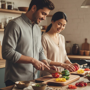 Tabla de cortar de madera multiusos con asa |   Tabla de servir para cocina, para queso, charcutería, pan, frutas, aperitivos y preparación de alimentos - Product Image 2