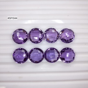 Piedras sueltas redondas de amatista de 43.92 quilates, calidad 3A, colección de gemas a juego, adecuadas para collares, pendientes y joyería. - Product Image 3