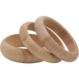 Juego de sangría artesanal premium con 3 brazaletes de madera, pulseras de madera talladas a mano y adornos de latón engastados a mano. Emporium Exports. - Product Image 1