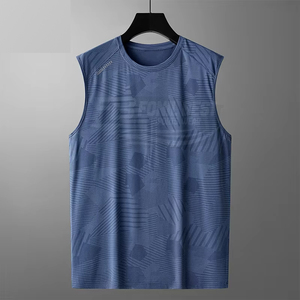 Débardeur Homme Séchage Rapide Élastique Sportif Respirant Tricoté Décontracté avec Logo Avant 100% Polyester - Product Image 2