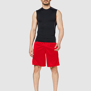 Shorts en maille pour homme, couleur unie, tissu doux, taille à cordon de serrage, coupe décontractée, vêtements de sport pour tous les jours - Product Image 4
