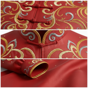 Uniforme de Artes Marciales de Kung Fu Tradicional Impreso a Medida, Conjunto de Uniforme de Karate, Wushu y Tai Chi con Diseño de Cadena Bordada Personalizado - Product Image 4
