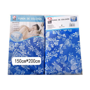 Drap plat en coton imprimé 150x200 cm, toutes saisons, lavable, pour une nuit de sommeil confortable - Product Image 2