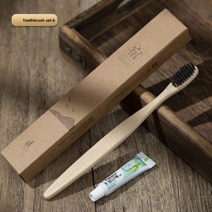 Cepillo de Dientes de Bambú con Logotipo Personalizado, Suministros para Hoteles, Set de Amenidades, Pasta de Dientes Colgate, Kit de Higiene Dental, Productos Ecológicos - Product Image 5