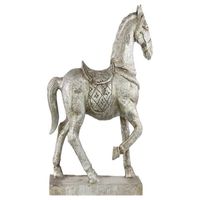 Figurine de cheval en aluminium coulé exclusive pour collection de décoration haut de gamme avec forme équilibrée et expression artistique