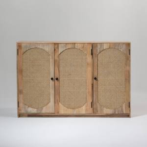 Vandana Pebble Altis Rattan Wood <b>Sideboard</b> for Stylish Indoor & Outdoor Modern Home Interiors - Product Image 5