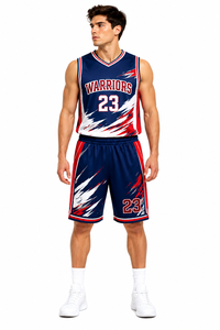 Conjunto de uniforme de baloncesto para hombre, logotipo personalizado con nombre y número del equipo, ropa de baloncesto ligera y transpirable - Product Image 3