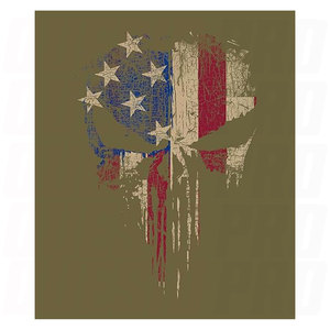 Camiseta de Manga Corta con Diseño de Calavera y Bandera Estadounidense, Camiseta Patriótica para Hombre con Gráfico de Calavera y Bandera de EE. UU., Informal, de Verano, de Algodón - Product Image 6