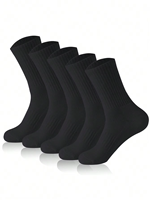 Chaussettes d'automne pour hommes, pratiques et quotidiennes, en tricot doux au toucher, respirantes et confortables, avec logo discret sur le bas.