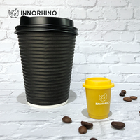 INNORHINO Mini-tasses à café personnalisées jetables, pots en plastique étanches et anti-fuite, contenants d'emballage alimentaire pour jus et boissons 1-16