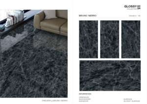 Azulejo de Porcelana Brillante de Alta Calidad 600x1200, Formato Grande, Superficie Pulida Premium, para Paredes y Pisos, Uso Interior y Exterior Moderno - Product Image 3