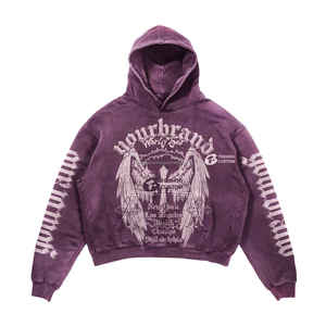 Conjunto Deportivo Ligero de Invierno 100% Algodón Transpirable con Capucha, Bordado, Impresión en Serigrafía, Logotipo 3D en Relieve, Personalizado, Alta Calidad - Product Image 2