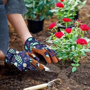 Gants de jardinage en cuir à écran tactile, respirants, flexibles, imperméables, avec fermeture à cordon et manchette longue pour les travaux de paysagisme - Product Image 6