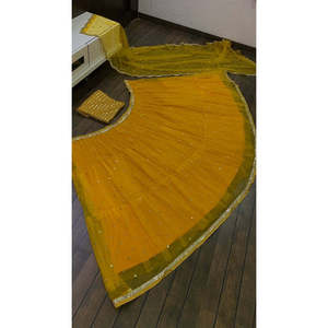 Party <b>Performance</b> <b>Wear</b> Sequence and Paper Mirror Work Embellished Lehenga Choli - Product Image 5