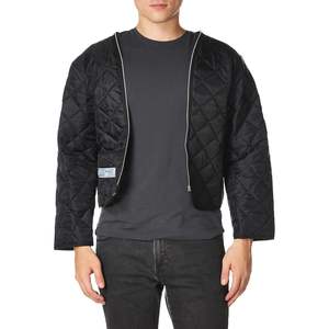 Veste zippée personnalisée pour homme, taille XL, avec fermeture éclair intégrale, tissu imprimé uni enduit avec rembourrage en polyester, caractéristiques de chaleur pour le fitness, technique de tricot - Product Image 1