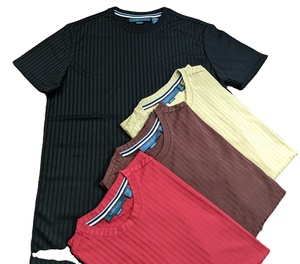 T-shirt pour homme 100% coton, coupe classique, uni, 180g, tricoté, blanc, séchage rapide, respirant, manches courtes, teint en fil, lavé - Product Image 5