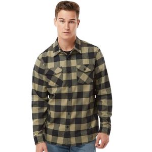 <b>Men's</b> Plaid Flannel <b>Shirt</b> Long Sleeve Button Casual Soft 100% Cotton Satin <b>Lumberjack</b> Style Warm Outdoor Workwear Everyday - Product Image 1