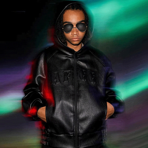 High Quality Custom 3D Embossed Logo Pu Leather <b>Jacket</b> <b>for</b> <b>Men</b> Winter <b>Baseball</b> Bomber Varsity <b>Jacket</b> with Front Logo Long Length - Product Image 5