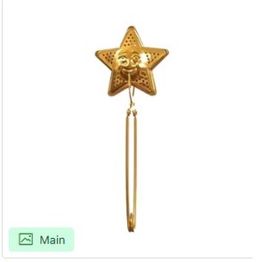 Infuseur à thé en forme de cœur en acier inoxydable, filtre à mailles fines, durable, résistant à la rouille, réutilisable, outil de préparation facile avec poignée - Product Image 5