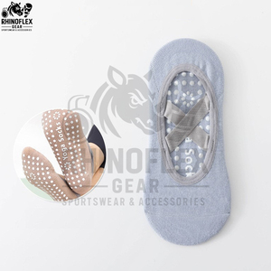 High Quality Custom Logo Womens Cotton Bamboo Yoga Grip <b>Socks</b> Fitness <b>Socks</b> With Grip Anti-slip <b>Breathable</b> Cuff Body Design - Product Image 4