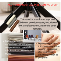 Chaise de cuisine et de restaurant contemporaine en bouclette durable