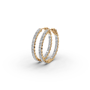 Pendientes de Aro Redondos con Diamantes de Laboratorio de 2.00ct, Joyería de Diamantes Audaz y Elegante - Product Image 1