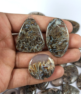 High Quality Bulk Loose Stick Agate Cabochon Natural Crystals High Visibility for Crystal <b>Silver</b> Jewelry Making - Product Image 6