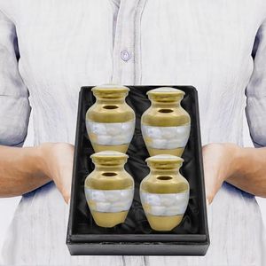 Luxury Aluminum <b>Keepsake</b> Cremation Urn <b>Memorial</b> Tribute Holder Designed With Durable Secure Closure And Fine Detailing - Product Image 3