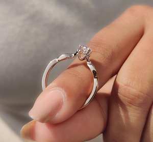 Anillos de Compromiso de Moissanita Cultivada en Laboratorio de Primera Calidad, Corte Brillante Redondo de 1 Quilate, Sin Níquel, Sin Plomo, Oro Sólido Clásico, Venta al Por Mayor - Product Image 3