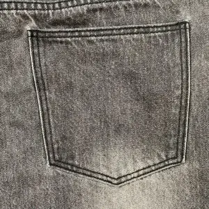 Pantalones Cortos de Mezclilla Casuales Personalizados para Hombre, Largos hasta la Rodilla, 100% Algodón, Holgados, Cintura Elástica, Diseño Vintage, Lavado Ácido, Desgastados, de Alta Calidad - Product Image 5